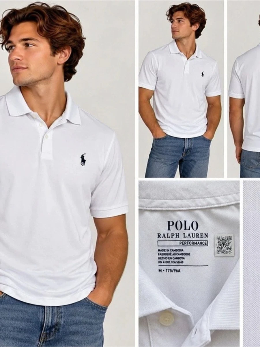 RALPH LAUREN The Skinny Polo ホワイト M 25+ Polo Ralph Lauren Size M White Polos for Men for sale