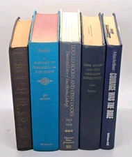 VINTAGE Lot of 5 Hardcover Books BLUE Shades Library Staging Prop Display Decor