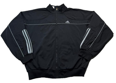 Herren Adidas Sport Training Trainingsjacke schwarz Reißverschluss sportlich Vin