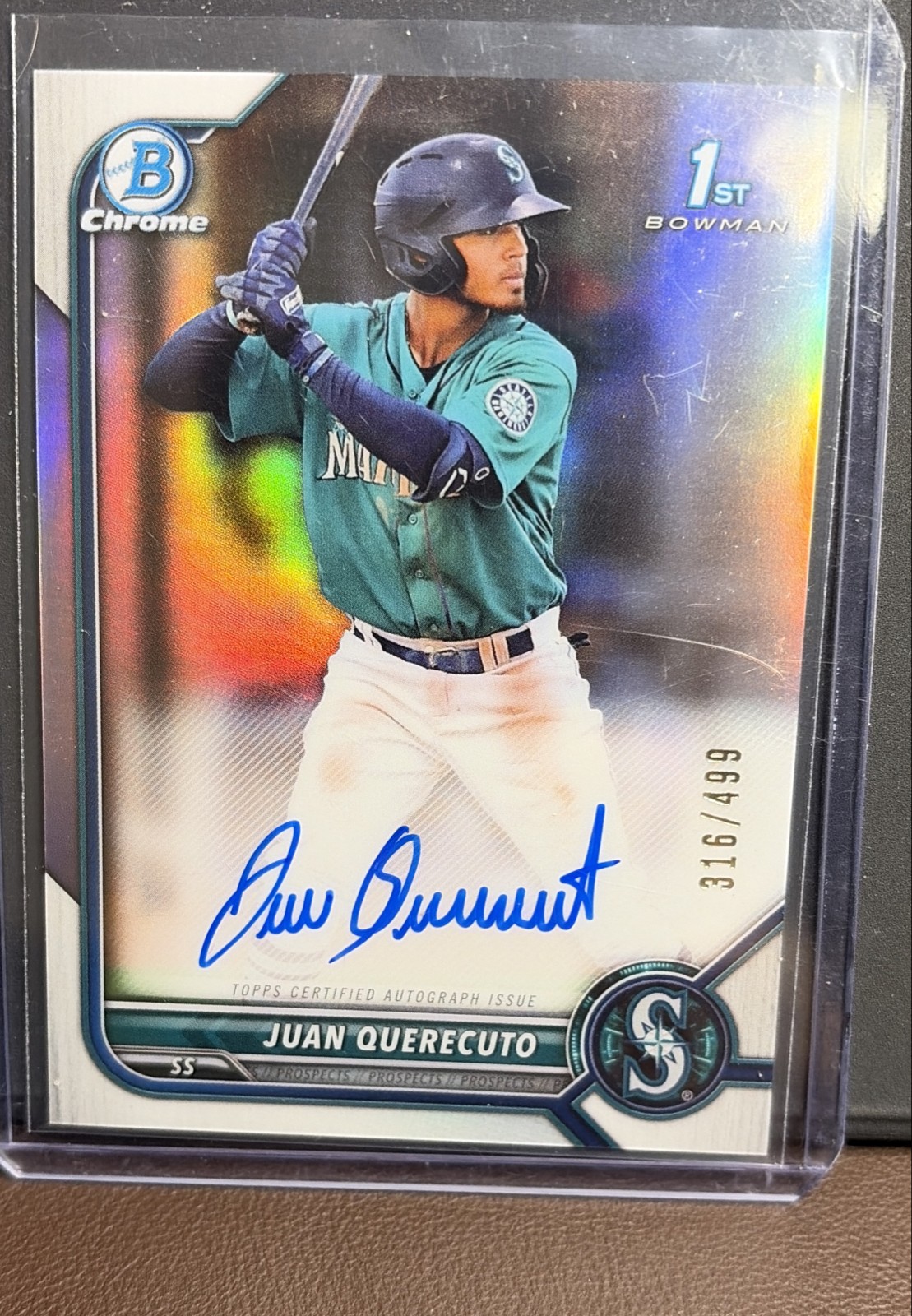 2022 Bowman - Chrome Prospect Autographs Juan Querecuto #CPA-JQ Refractor /499