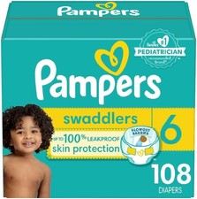 Pampers Swaddlers Disposable Baby Diapers Size 6 - 108 count - 35+ lbs 0.41 per diaper