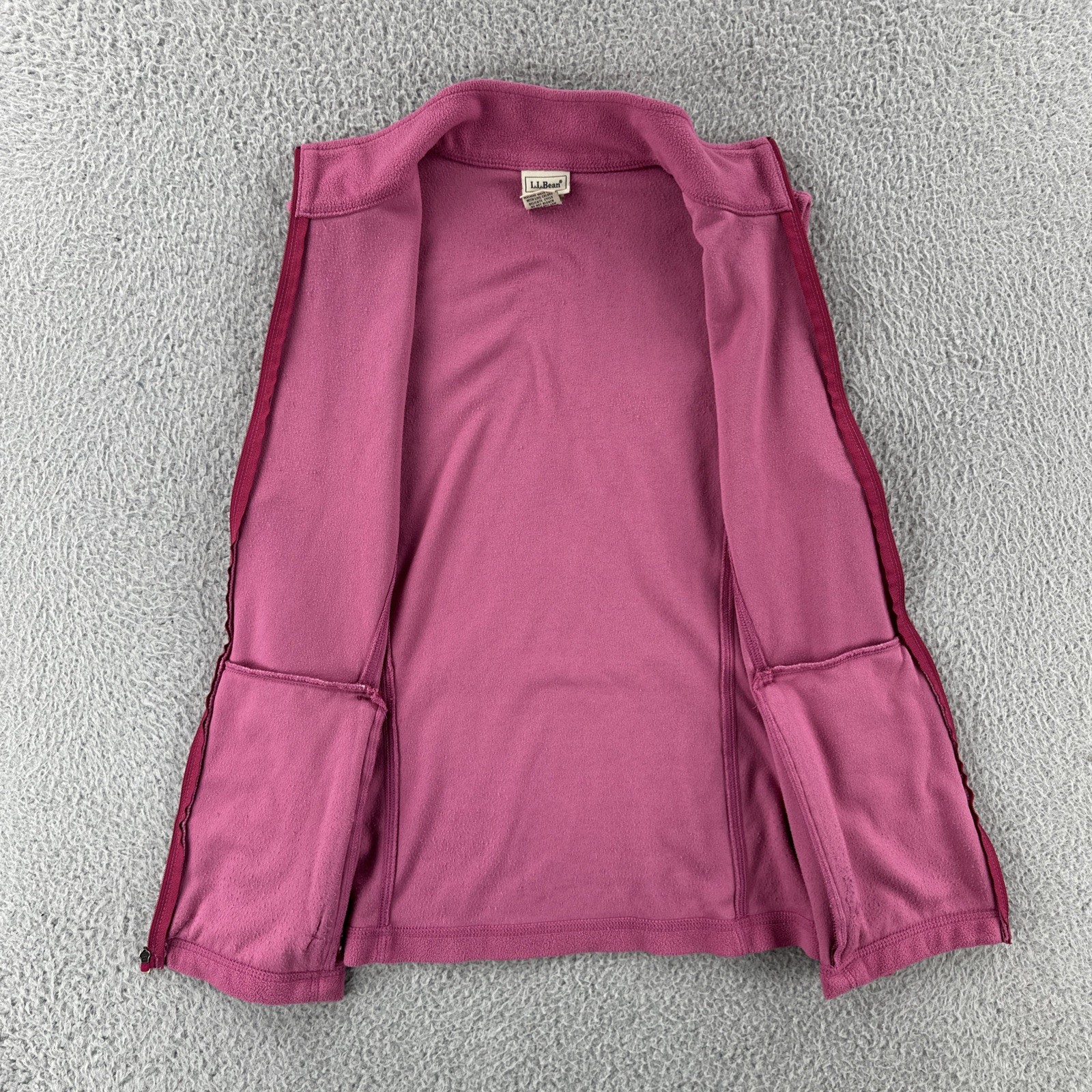 L.L. Bean Women’s Small Reg Pink Full Zip Pink Fleece Vest
