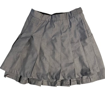 Thom Browne New York Gray Schoolgirl Gossip Girl Inspired Pleated Wool Skirt Y2K