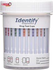 Identify Diagnostics Drug Test Cups  5 Pack  12 Panel CLIA Waived Instant Urin