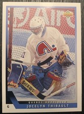 1993-94 Upper Deck Hockey #394 - Jocelyn Thibault Rookie Card. rookie card picture