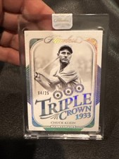 2024 Panini Flawless Chuck Klein Triple Crown 1933 Triple Diamond Gem # /25 #9