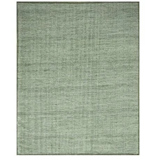11'10"x14'9" Green Pure Wool XL Rug Distressed Grass Design Hand Knotted 76692