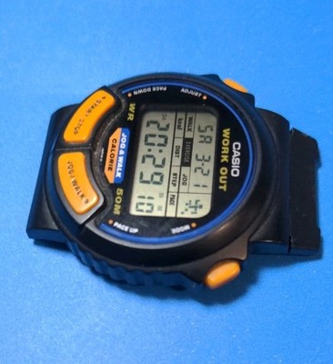 Casio Work Out Watch Rare Vintage Running Man Jog & Walk JC-10 Cal