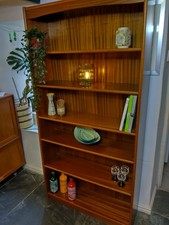 Vintage Mid Century Style Tall Bookcase Display Unit