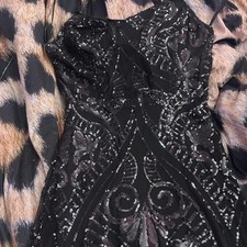 Fashion-nova Women's Black Dress