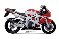 Auspuff Zugelassen Mivv GP Inox Schwarz Yamaha YZF 600 R6 1999 - 2002