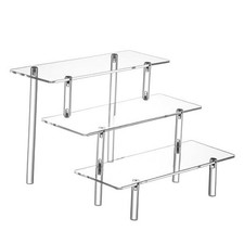 Acrylic Display Risers, Acrylic Perfume Stand Organizer, Clear Shelf 1PACK 9 IN