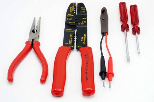 Electrical Tool Set . needlenose Pliers, Wire Stripper, 2 sm Screwdriver - Picture 4 of 5
