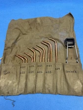 Lot of 9 Smiths Welding Acetylene Torch Brazing Torch Tips Handle