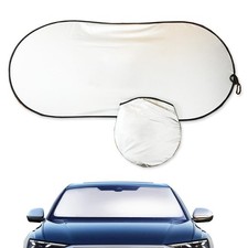 zmoso Car Windshield Sun Shade, Reflective Sunshade with Oval