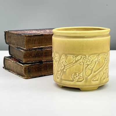 Rare ROOKWOOD #1893 FOOTED PLANTER CACHE POT VASE Relief CHERRY BLOSSOM XXI 1921 - Image 1 of 4