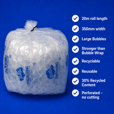 Extra Large Bubble Wrap Air Cushions Roll, Packaging, Removals, Moving, Inflated