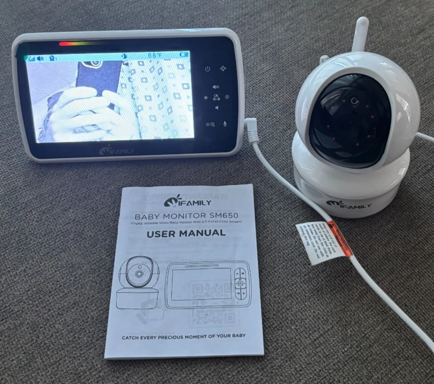 iFamily SM650RX Baby Monitor W/ Camera + SM650TX Pan‑Tilt 5" Screen
