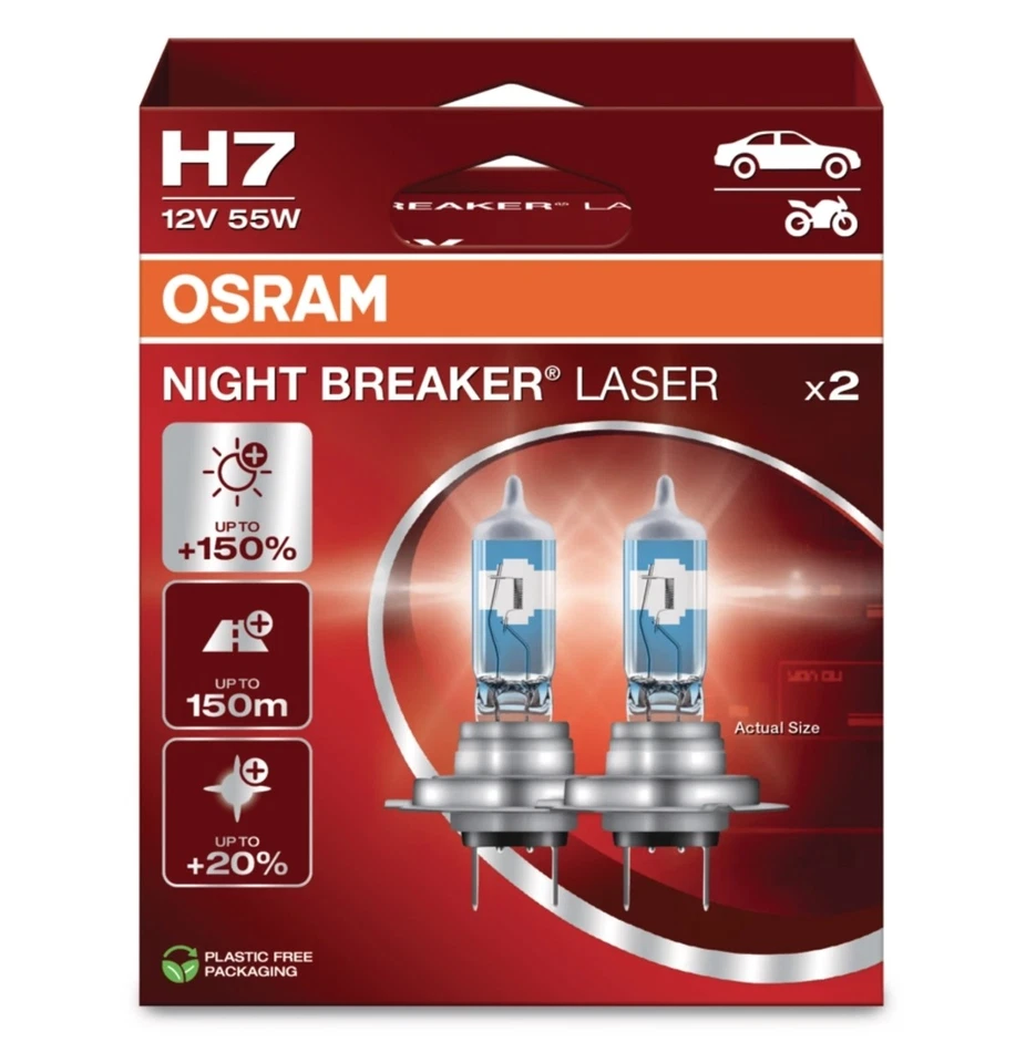 OSRAM Night Breaker® LASER NEXT GENERATION H7 Sockel +150% mehr Sicht DuoBox - Bild 4 von 4