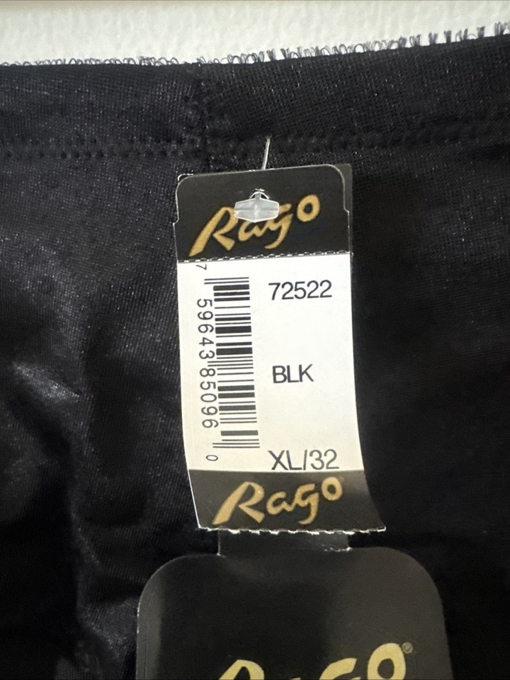 Rago 72522 Women's XL/32 BLACK Six-Strap Shaper Garter Belt | eBay