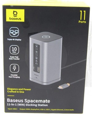 Baseus Docking Station Spacemate Series 11-In-1 Docking Station 3 Monitors with
