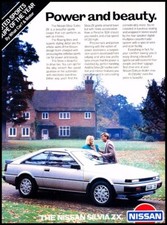 1985 Nissan Silvia ZX 200SX UK Vintage Advertisement Print Art Car Ad J257