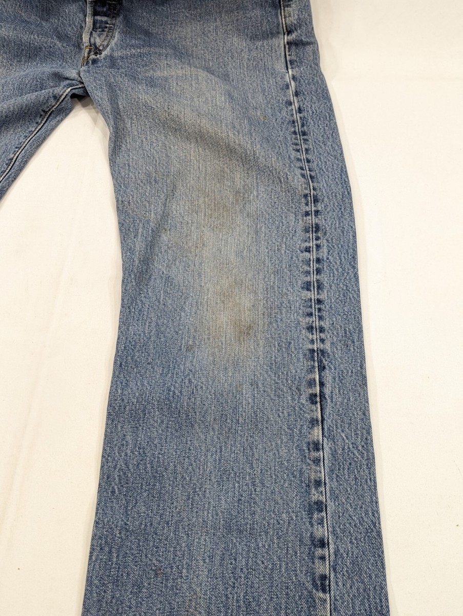 Vintage 90s Levi's 501xx 34x33 (36x34 Tag) Blue Wash Distressed