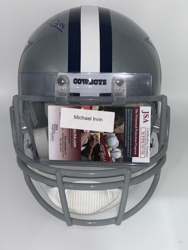MICHAEL IRVIN Signed DALLAS COWBOYS classic full size rep Helmet - Auto - cert - Picture 6 of 6