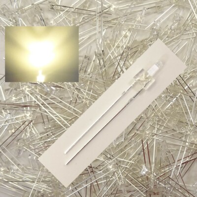 LED Tower 2mm Warmweiß klar langer Kopf Stückzahl wählbar F8/4