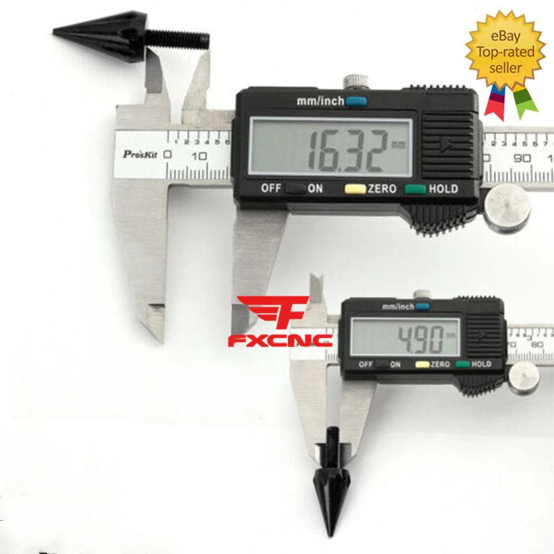 Tornillos de espiga para parabrisas CNC M5 tuercas de pozo parabrisas pantalla 10 piezas negro Foto 4 de 4