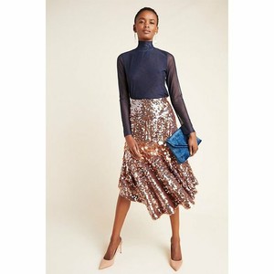 sequin midi skirt