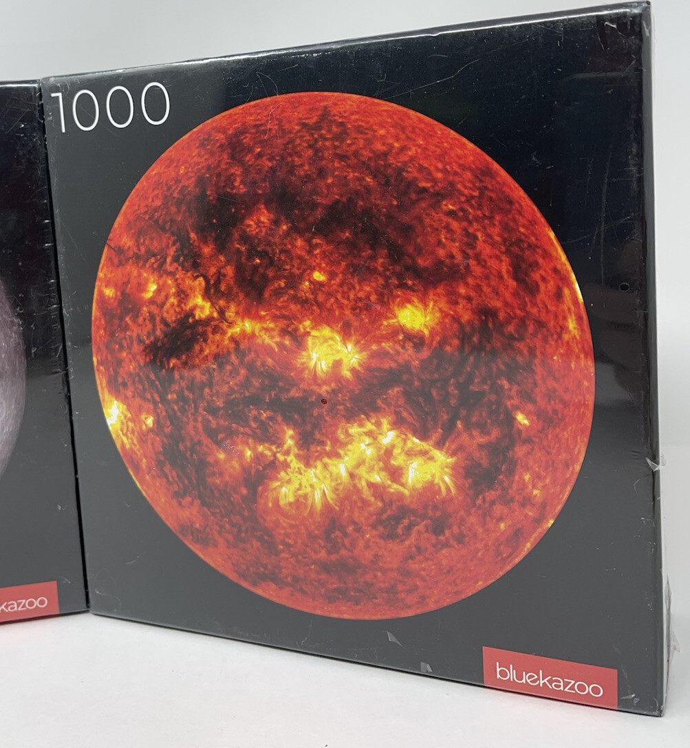 Blue Kazoo 1000 Piece SUN MOON Puzzle Round Hi Res NASA Image