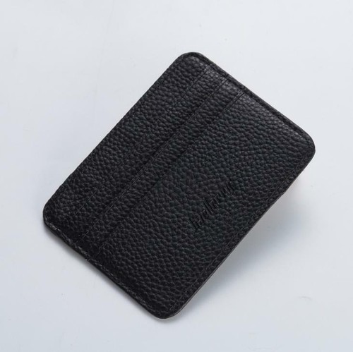 Men Women Leather Slim Credit Card Holder Wallet ID Window Front Pocket - Picture 5 of 11