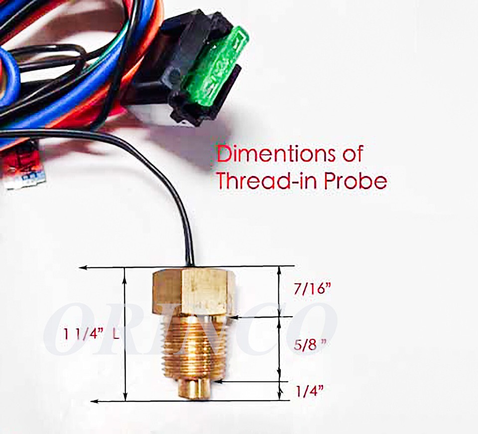 ELECTRIC ENGINE COOLING FAN PUSH-IN RADIATOR PROBE THERMOSTAT TEMP