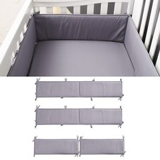 New 4-in-1 Breathable Padding for Bedding Sides Protector, Keeping Kids Safe