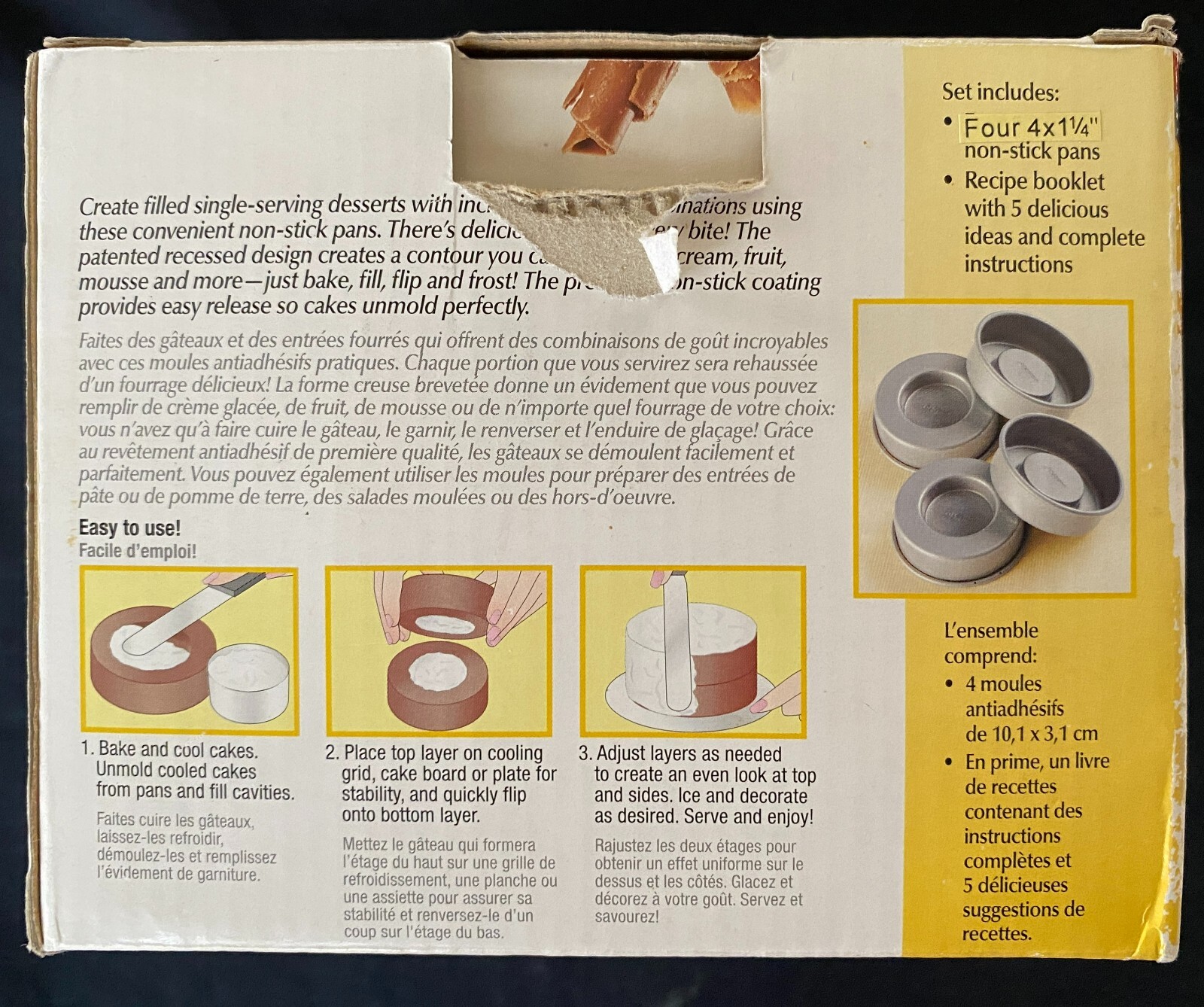 Wilton TastyFill Mini Cake Pan Set 4 Pans NO Recipe Booklet eBay