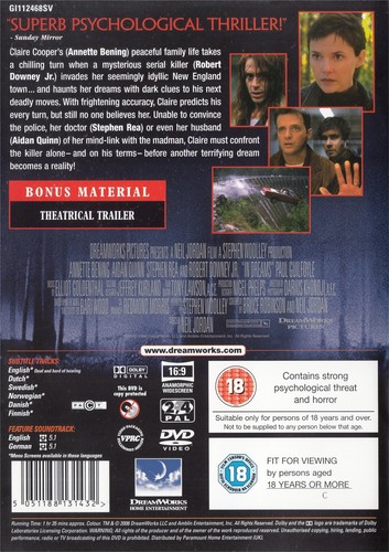 In Dreams - Annette Bening, Aidan Quinn - NEW Region 2 DVD - Picture 2 of 2