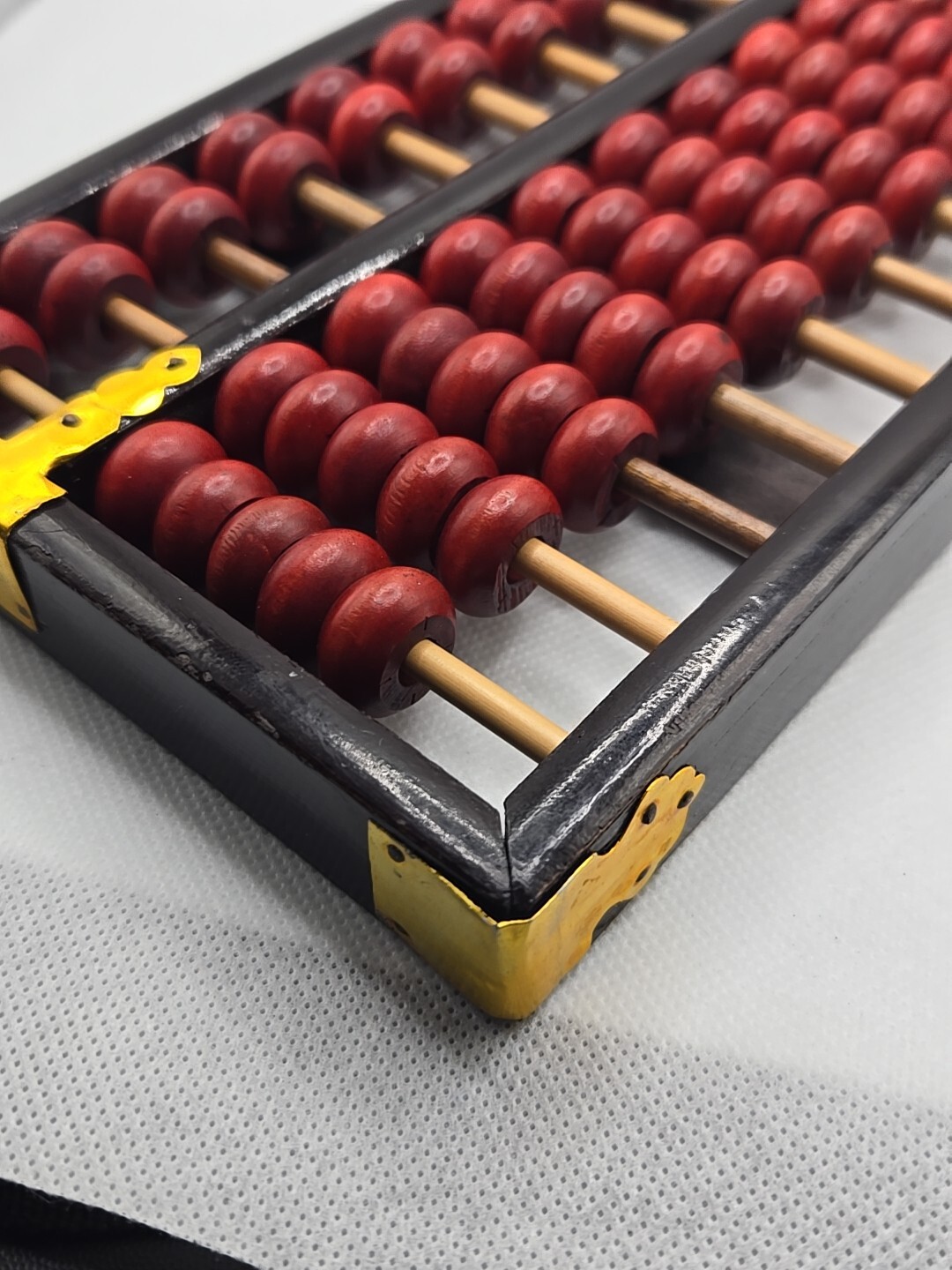 🧮 Antique Asian Chinese Wooden Lotus Flower Abacus 13 Rods 91 Beads