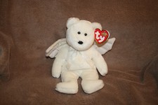 Herald White Ty Beanie Babies Bear 4570 Retired With Tags