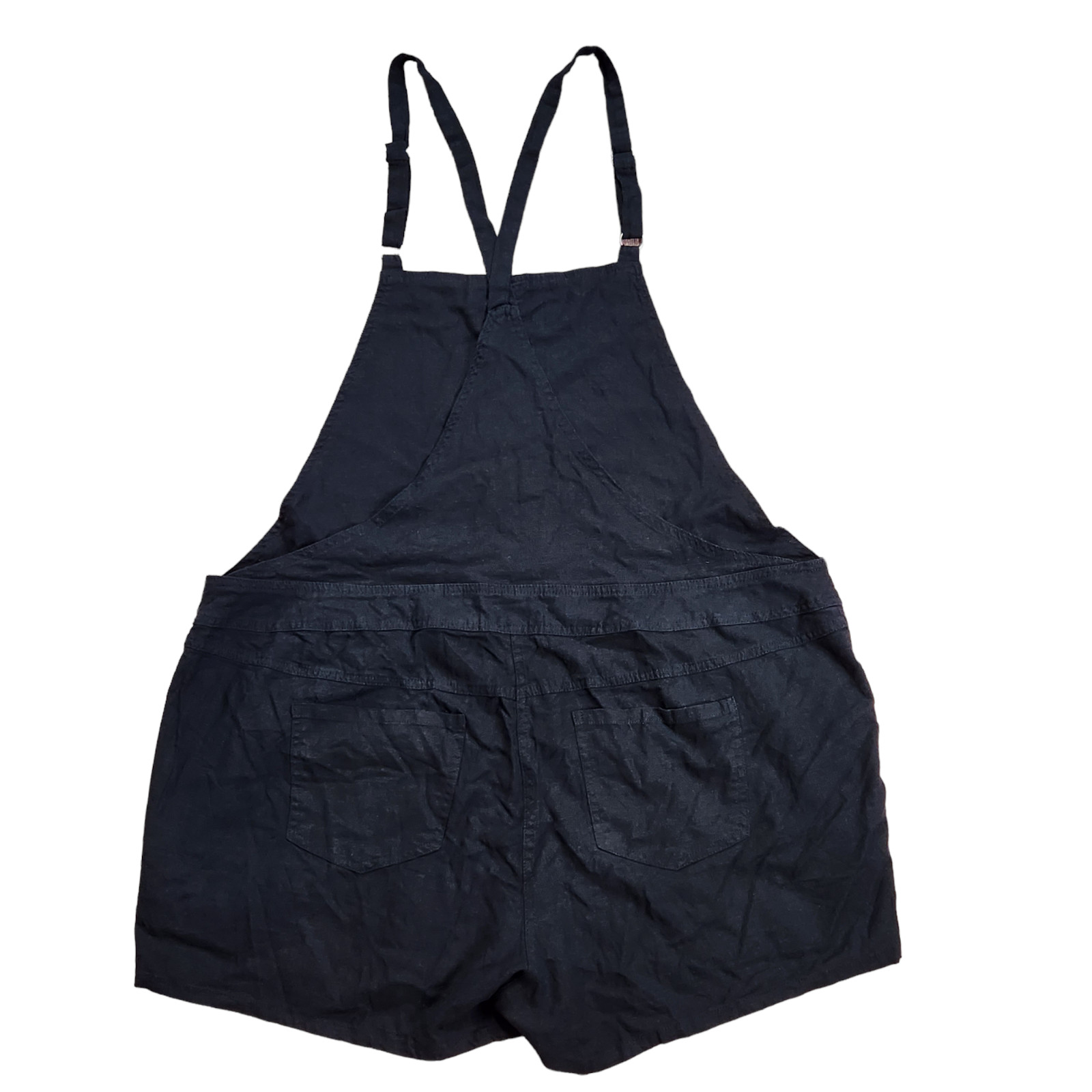 Torrid Shortall Plus Size 2X Solid Black Linen Bl… - image 4