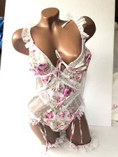 VS For Love & Lemons Mary Rose Lace Teddy Size Medium NWT
