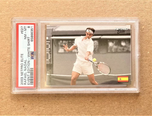2003 NETPRO ELITE EVENT EDITION RAFAEL NADAL #E27 SHORT PRINT RC PSA 8 RARE
