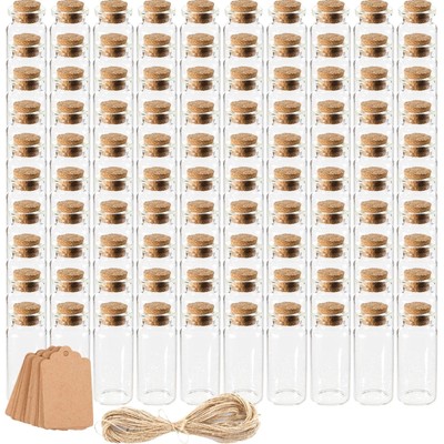 Mini Glasflaschen, Korkverschluss, 100er Pack, 10ml, Hochzeit, Dekoration, Ge...