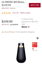 LG XBOOM 360 Degree Sound Portable Bluetooth Speaker