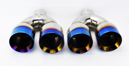 Dual 4" Quad Staggered Burn Style Exhaust Tips Fits Chevy Camaro 2010-2012 - Bild 3 von 3