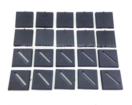 Fente en plastique noir carré 25 mm / sans bases de fente - Wargaming Warhammer 40k - Photo 1/4