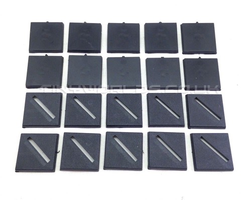 25mm Square Black Plastic Slotta / No Slot Bases - Wargaming Miniature - Picture 1 of 4