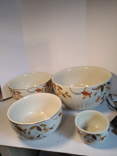 Set 4 Vintage Hall China Juwel Tee verschachtelte Rührschüsseln