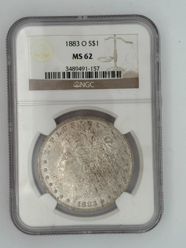 1883 O NGC MS62 Morgan Silver Dollar $1 US Mint Coin 1883-O MS-62 ME7433