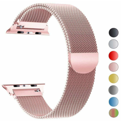 38/40/42/44mm For Apple Watch Strap Band Series 9 8 7 6 SE 5 Milanese Steel Loop - Picture 11 of 12